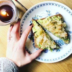 avocado toast sauerkraut